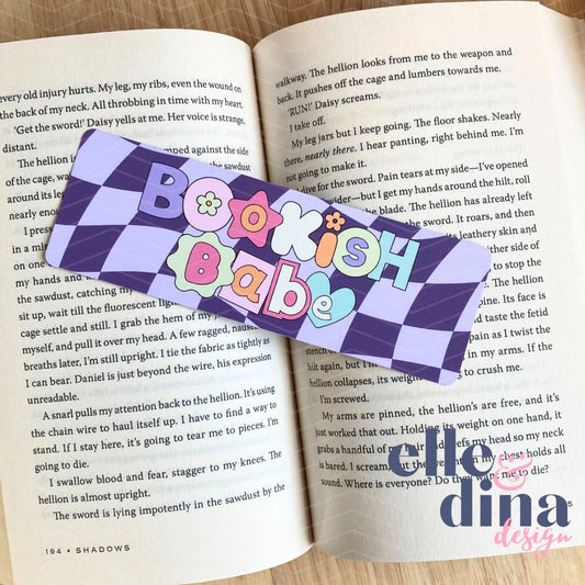 Bookish Babe Bookmark - Purple