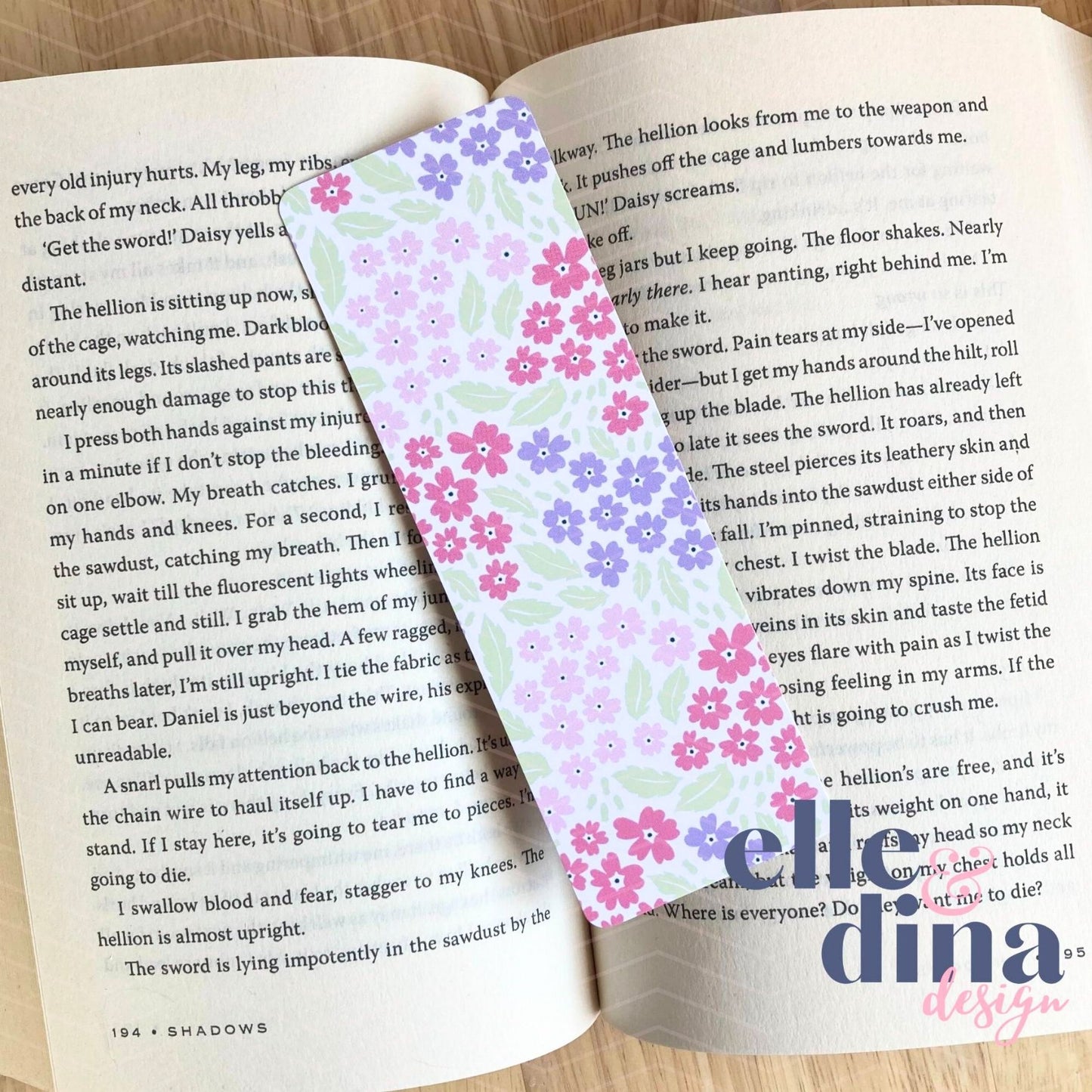 Wildflower Pattern Bookmark