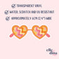 Groovy Heart Shaped Sunglasses - Transparent Vinyl Sticker Die-Cut