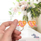 Groovy Heart Shaped Sunglasses - Transparent Vinyl Sticker Die-Cut