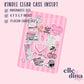 Kindle Case Insert - Collage (Pink Stripe)