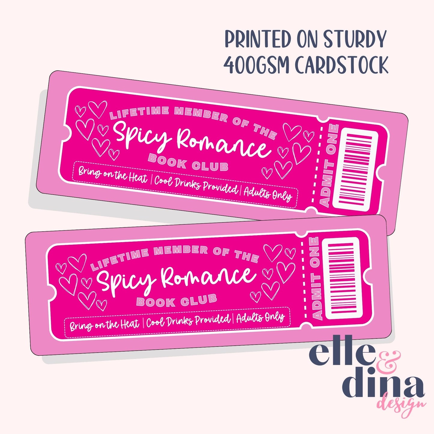 Spicy Romance Book Club Bookmark | Pink