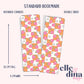 Checkerboard and Strawberry Pattern Bookmark | Pink and Orange