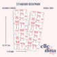 Coquette Style Pink Ribbon Bows Pattern Bookmark