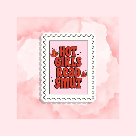 Hot Girls Read Smut - Waterproof Vinyl Sticker Die-Cut