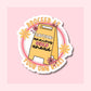 Caution Anxious Girly Ahead - Yellow - Waterproof Vinyl Sticker Die-Cut