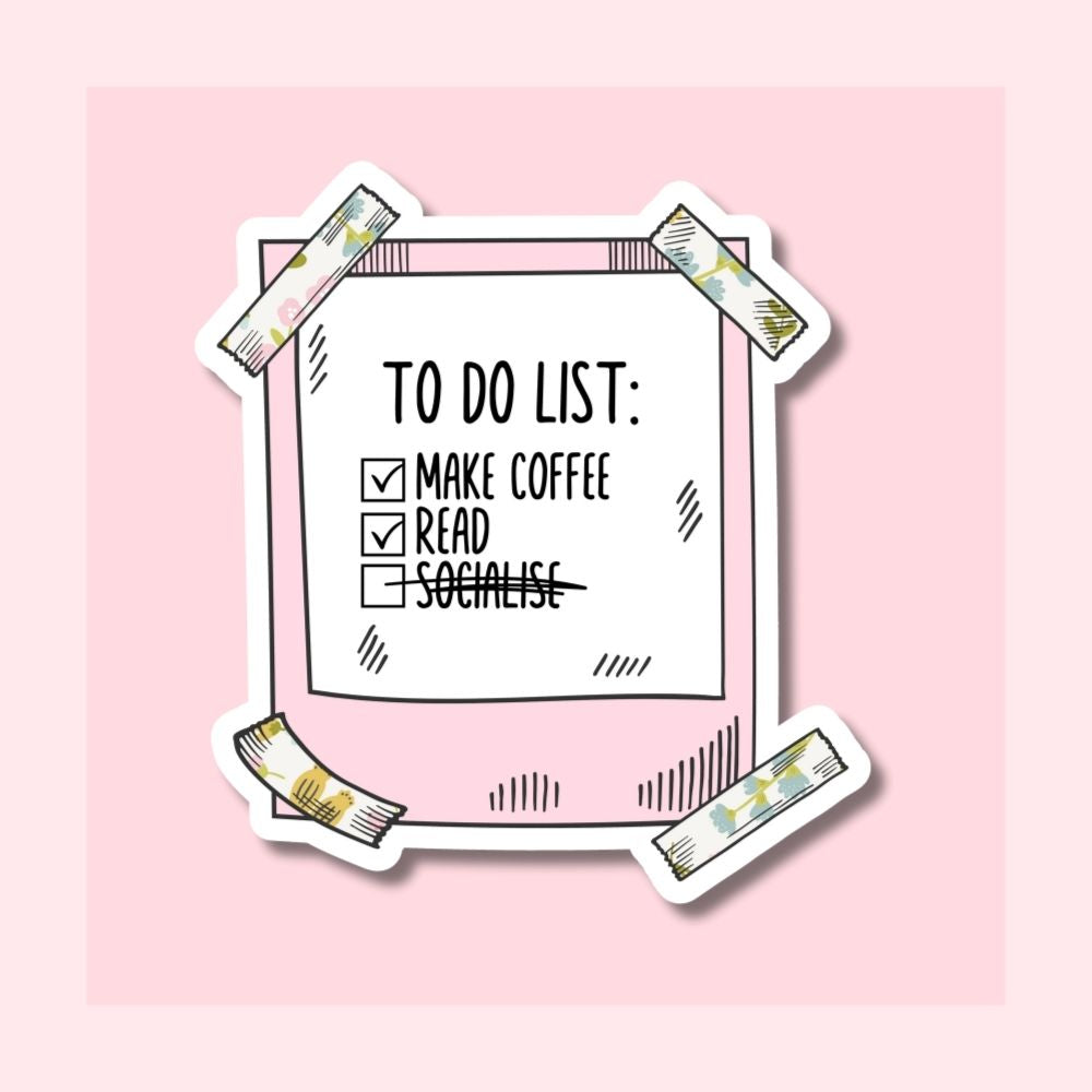 To Do List Note - Waterproof Vinyl Sticker Die-Cut