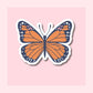 Monarch Butterfly - Colourful - Waterproof Vinyl Sticker Die-Cut