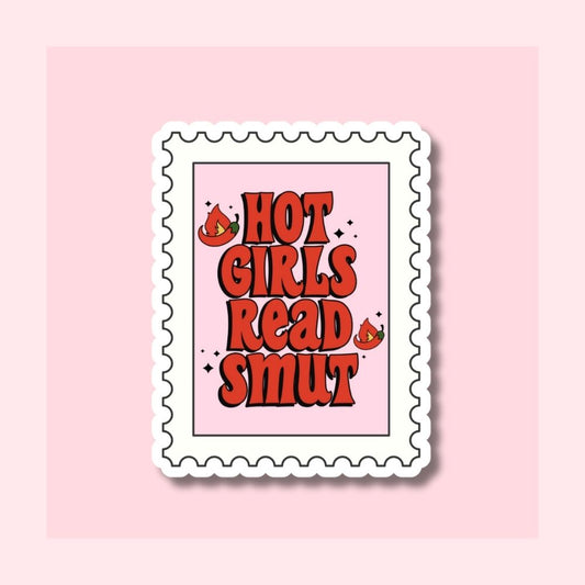 Hot Girls Read Smut - Waterproof Vinyl Sticker Die-Cut