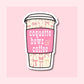 Coquette Bows & Coffee - Waterproof Vinyl Sticker Die-Cut