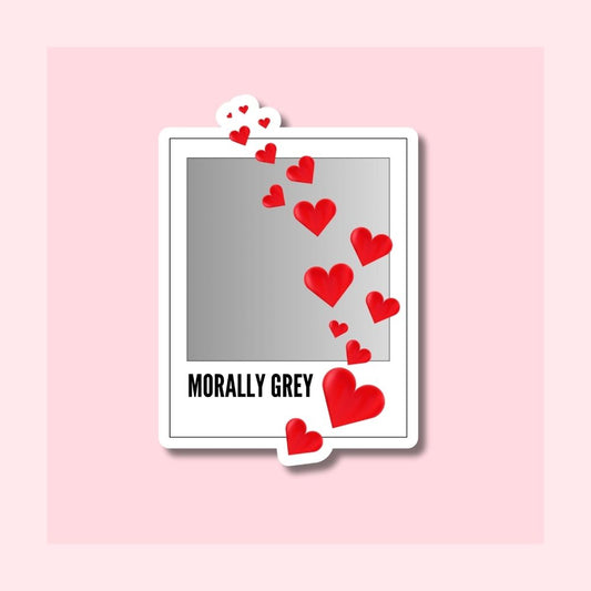 Morally Grey Bookish Polaroid - Waterproof Vinyl Sticker Die-Cut