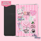 Printable Kindle Case Insert - Pink Stripe with Sticker Collage