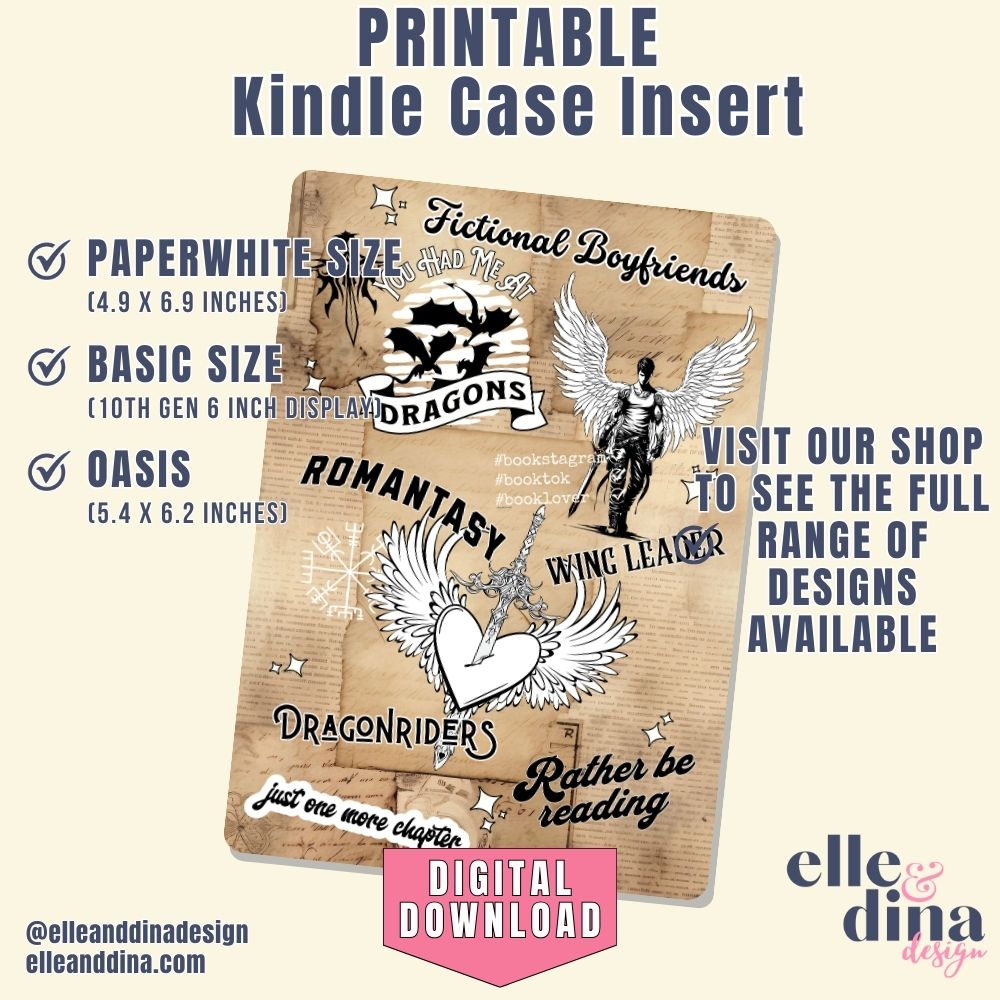 Printable Kindle Case Insert - Romantasy Readers