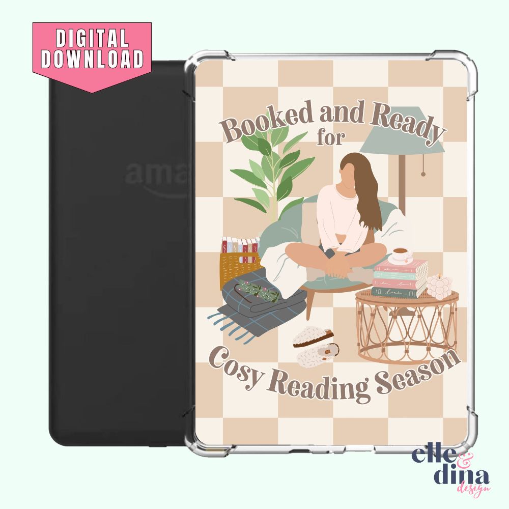 Printable Kindle Case Insert - Booked & Ready for Cosy Reading Season