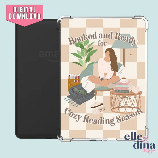 Printable Kindle Case Insert - Booked & Ready for Cozy Reading Season