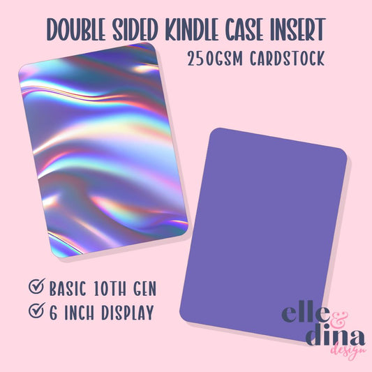 Kindle Basic Case Insert - Y2K Retro 90s Futuristic - Purple