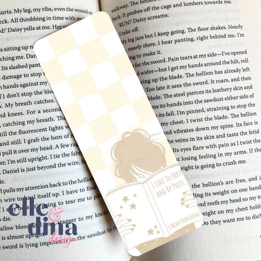 Bookish Vanilla Girl Bookmark | Beige